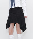 Unbalanced flow mini skirt