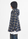 Retro over check hood shirt