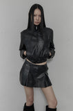 [mnem] Wisp Leather Jacket