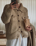 [wool20%] Ellie Bocashi handmade knit cardigan