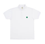 Clover Smile Embroidery Pique Short Sleeve T-shirt