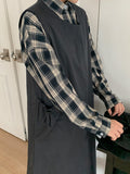 Cleon Navy Check Over Shirt