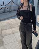Toe sleeveless bolero set