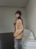 Bake Washing Cotton Biker Jacket