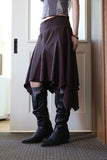 Lace unbalanced cutting skirt