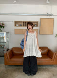 Kyoses Shirring Nylon Banding Wide Pants