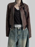 Noki Crack Leather Jacket