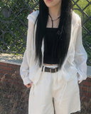Wish Hood String Summer Cardigan Shirt