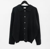 30% Wool) Musyu Collar Knit Cardigan