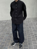 Raw denim indigo - one-tuck balloon denim