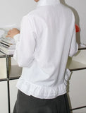 BLOOM FRILL STRIPE SHIRT
