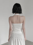 Terre Eyelet Halter Sleeveless
