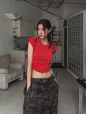 Lucy Shirring Spandex Cap Short Sleeve
