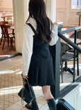 Cherno Open Collar Strap Shirt Blouse