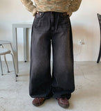 Balin Pintuck Wide Denim Pants