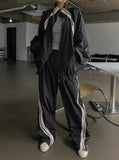 Stung Leather Track Balloon Zip-Up