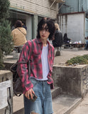 Heb Check Crop Cutting Shirt