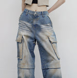 (Unisex) Biso Cargo Wide Denim