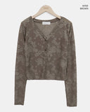 Beden Lace V-Neck Long Sleeve T-Shirt
