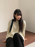 Phem Flower Over Round Long Sleeve Tee