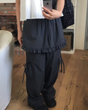 Karen Frill Cargo Layered Skirt Pants