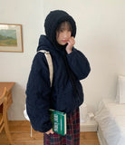Deneki Fleece Quilting Hood Zip-Up Jumper