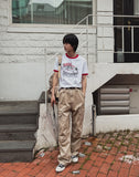 DAPE PRINTING RINGER HALF SLEEVE T-SHIRT