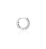 Essence Silver (W) Tennis One-Touch Earrings M Purple
