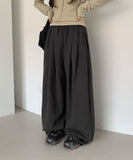 [BAONHAUS] Hedinen Pintuck Banding Wide Training Pants