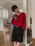 Slick Linen V-Neck Knit