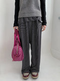 Samuni Stripe Banding Wrap Skirt Pants