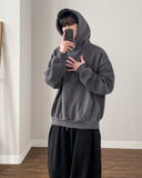 Dark Washing Snap Hoodie