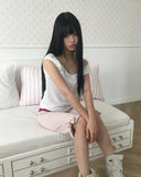 Helti Eyelet Puff Sleeveless