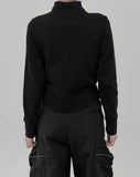 Curved shirring two-way zip-up