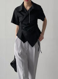 Pastel one-tuck wide slacks
