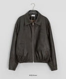 Cavit Cut Two-Way Washing Leather Jacket