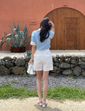 Chino Pin Tuck Short Cotton Pants