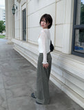 Band Punching Rib V-Neck Cardigan