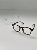 Clear Square Horn-Rimmed Glasses