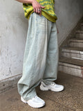 Snap Wide Light Blue Denim