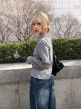 Onser Check Shirring Collar Slim Shirt
