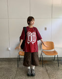 [unisex] Lyusao Sporty Printing Over Short Sleeve Tee