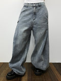 [UNISEX] SIDE BUTTON BALLOON DENIM