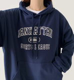 Manhattan Lettering Loose Fit Unisex Lightweight Hood T-Shirt