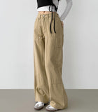 Rivet Fatigue Pocket Point Wide Cotton Pants