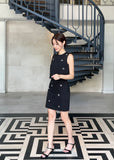 Dimael Sleeveless Blouse Mini Skirt Set