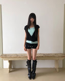 [Belt Set] Chiwell Micro Denim Shorts