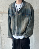 Worked denim jacket