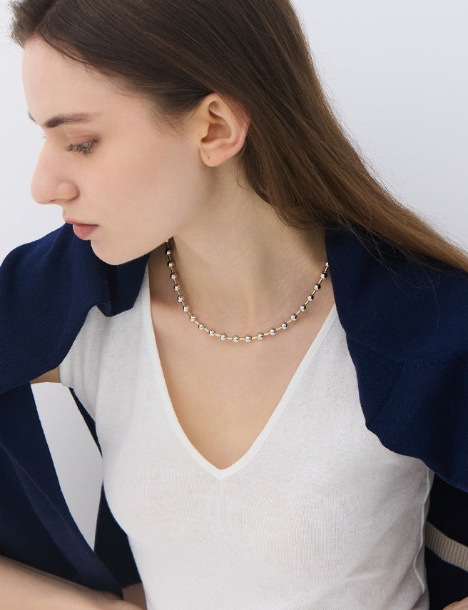【HYERES LOR】25SS★ H Edition (C) Orbit Line Ball Necklace HYÈRES LOR (イエールロール ) - Hエディション(C)オービット