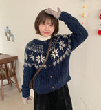 Kikone Nordic Button Knit Cardigan